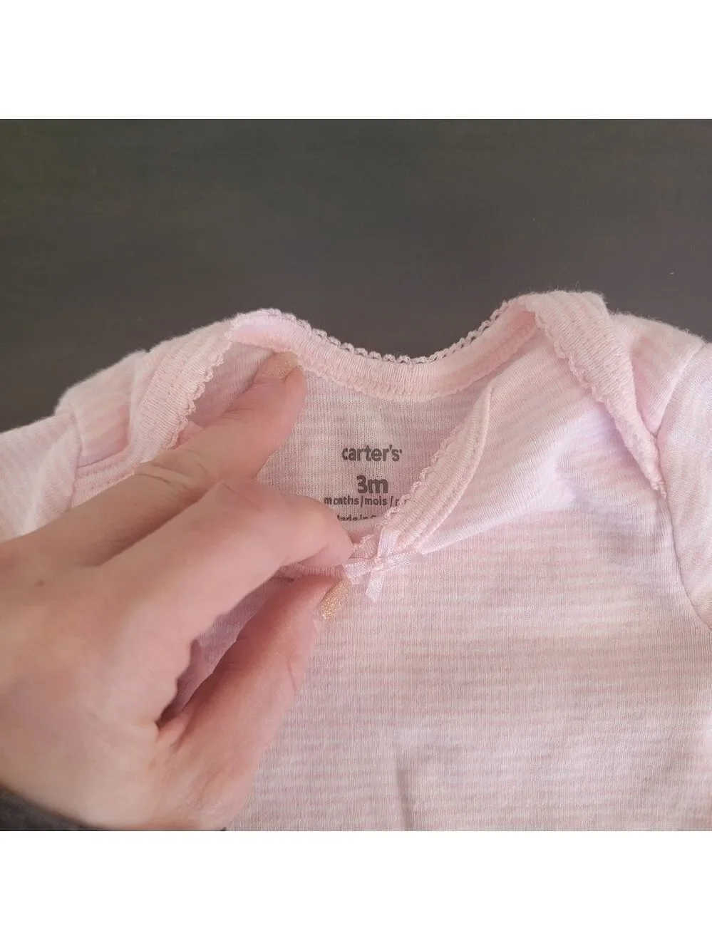 Carter's Infant Girl 4 Piece Bundle Pink White Jacket Onesie Pants Cap Size 3mo